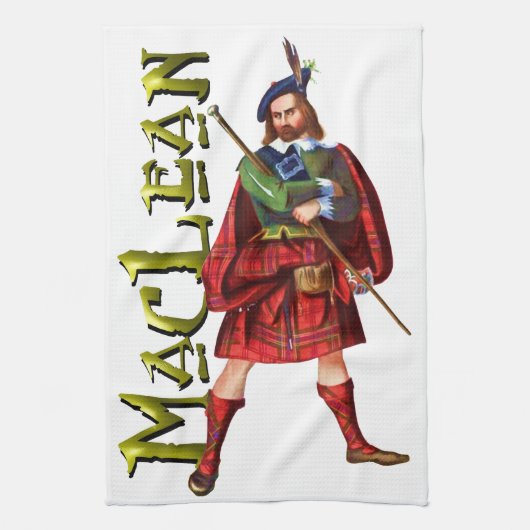 Clan MacLean Schottischer Traum Geschirrtuch (Vertikal)