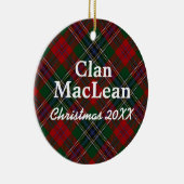 Clan MacLean Scottish Tartan Keramik Ornament (Rechts)