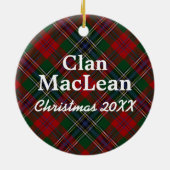 Clan MacLean Scottish Tartan Keramik Ornament (Hinten)