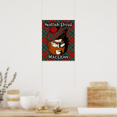Clan MacLean Scottish Tartan Poster (Küche)