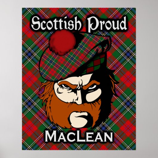 Clan MacLean Scottish Tartan Poster (Vorne)