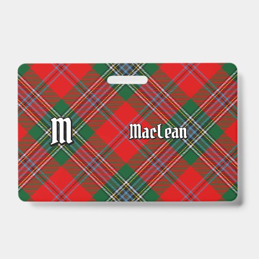 Clan MacLean Tartan Ausweis (Vorderseite)