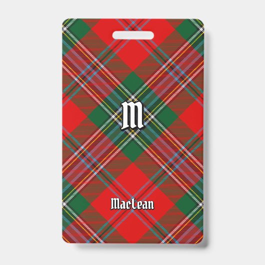 Clan MacLean Tartan Ausweis (Vorderseite)