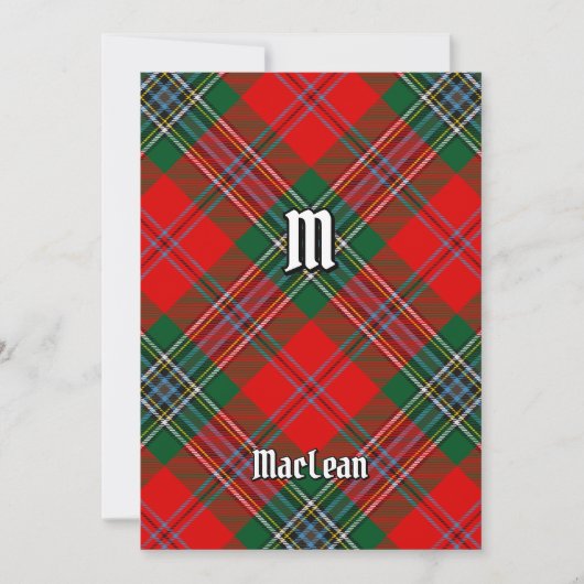 Clan MacLean Tartan Einladung (Vorderseite)