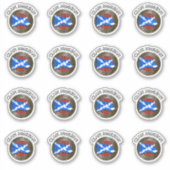 Clan MacLean Tartan Knot & Flag Aufkleber (Vorderseite)