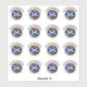 Clan MacLean Tartan Knot & Flag Aufkleber (Blatt)