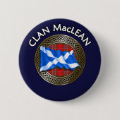 Clan MacLean Tartan Knot & Flag Button (Vorderseite)