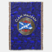 Clan MacLean Tartan Knot & Flag Decke (Vorderseite Vertikal)