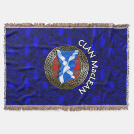 Clan MacLean Tartan Knot & Flag Decke