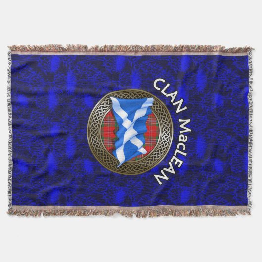Clan MacLean Tartan Knot & Flag Decke (Vorderseite)