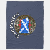 Clan MacLean Tartan Knot & Flag Fleecedecke (Vorderseite)