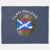 Clan MacLean Tartan Knot & Flag Fleecedecke (Vorderseite (Horizontal))