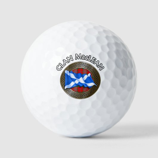 Clan MacLean Tartan Knot & Flag Golfball (Vorderseite)