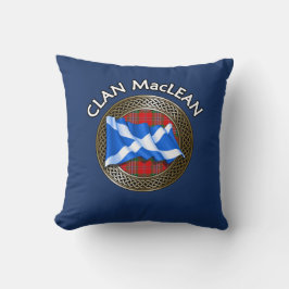 Clan MacLean Tartan Knot & Flag Kissen