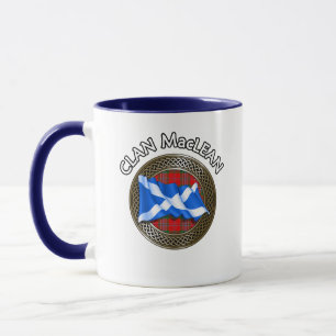 Clan MacLean Tartan Knot & Flag Tasse