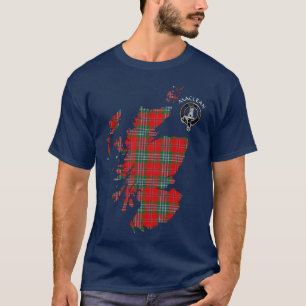 Clan MacLean Tartan Map & Wappen T - Shirt