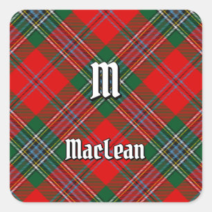 Clan MacLean Tartan Quadratischer Aufkleber