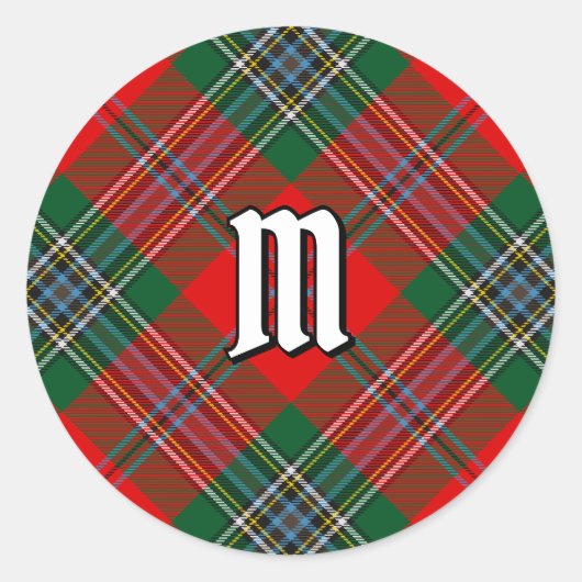 Clan MacLean Tartan Runder Aufkleber (Vorderseite)