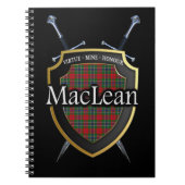 Clan MacLean Tartan Shield & Schwerter Notizblock (Vorderseite)