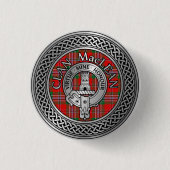 Clan MacLean Wappen & Tartan Knot Button (Vorderseite)