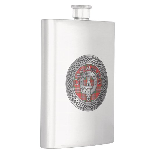 Clan MacLean Wappen & Tartan Knot Flask Flachmann (Rechts)