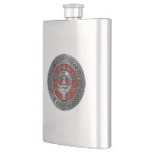 Clan MacLean Wappen & Tartan Knot Flask Flachmann (Links)