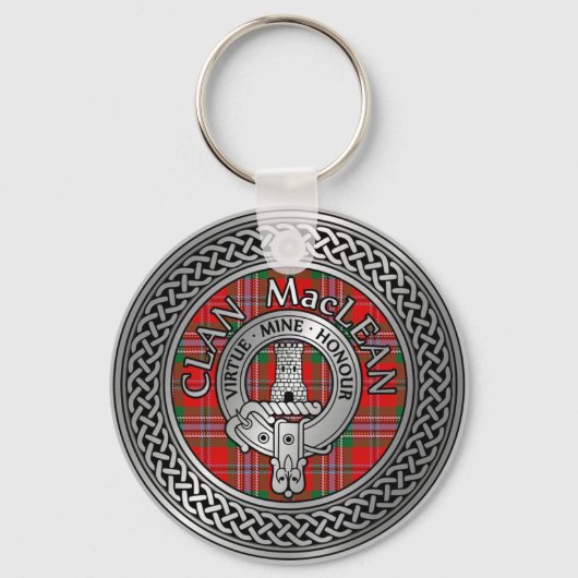 Clan MacLean Wappen & Tartan Knot Schlüsselanhänge Schlüsselanhänger (Vorderseite)