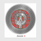 Clan MacLean Wappen & Tartan Knot Sticker (Blatt)