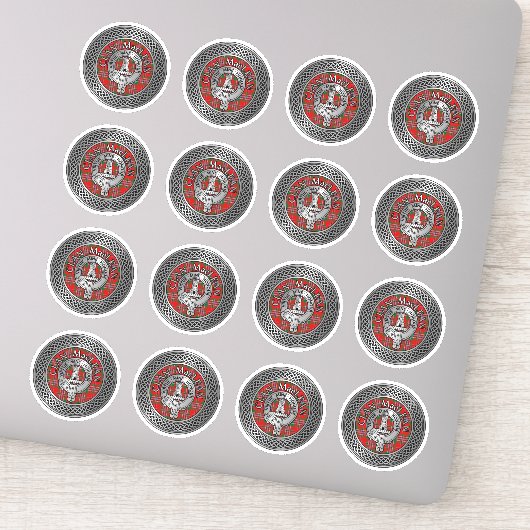 Clan MacLean Wappen & Tartan Knot Sticker (Detail)