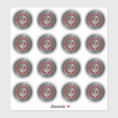 Clan MacLean Wappen & Tartan Knot Sticker (Blatt)