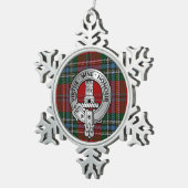Clan MacLean Wappen & Tartan Schneeflocken Zinn-Ornament (Rechts)