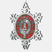 Clan MacLean Wappen & Tartan Schneeflocken Zinn-Ornament (Rechts)