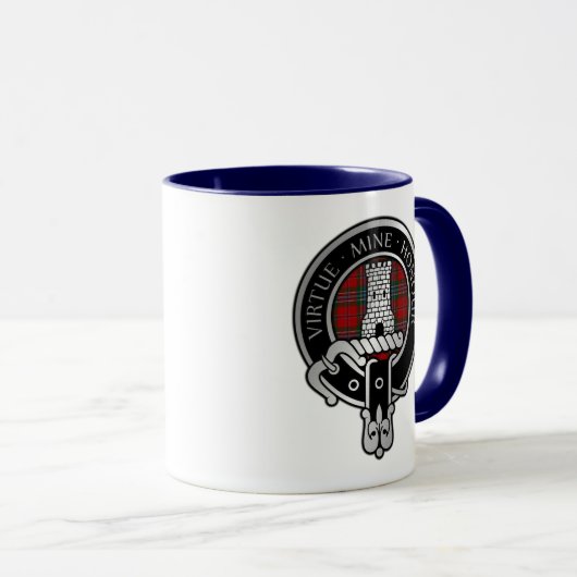 Clan MacLean Wappen & Tartan Tasse (VorderseiteRechts)