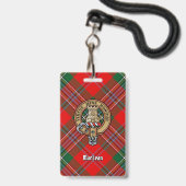Clan MacLean Wappen über Tartan Ausweis (Vorderseite mit Lanyard)