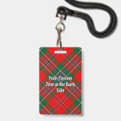 Clan MacLean Wappen über Tartan Ausweis (Rückseite mit Lanyard)