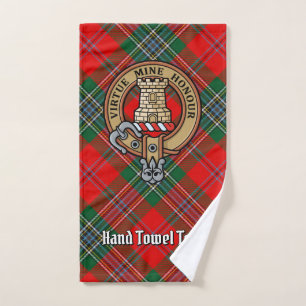 Clan MacLean Wappen über Tartan Badhandtuch Set