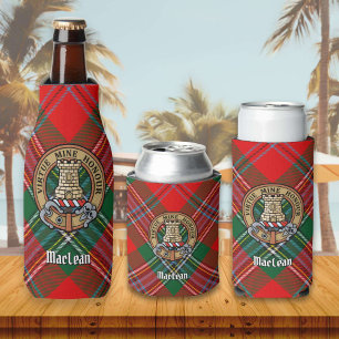Clan MacLean Wappen über Tartan Flaschenkühler