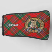 Clan MacLean Wappen über Tartan Golf Headcover (Vorderseite)