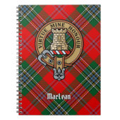 Clan MacLean Wappen über Tartan Notizblock (Vorderseite)