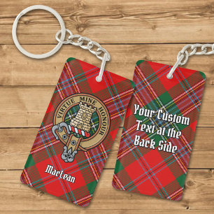 Clan MacLean Wappen über Tartan Schlüsselanhänger