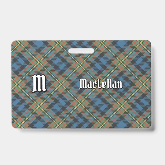 Clan MacLellan Ancient Tartan Ausweis (Vorderseite)