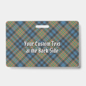 Clan MacLellan Ancient Tartan Ausweis (Rückseite)