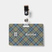 Clan MacLellan Ancient Tartan Ausweis (Vorderseite mit Clip)