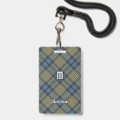 Clan MacLellan Ancient Tartan Ausweis (Vorderseite mit Lanyard)