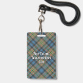 Clan MacLellan Ancient Tartan Ausweis (Rückseite mit Lanyard)