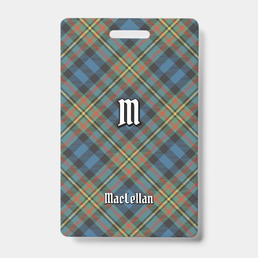Clan MacLellan Ancient Tartan Ausweis (Vorderseite)