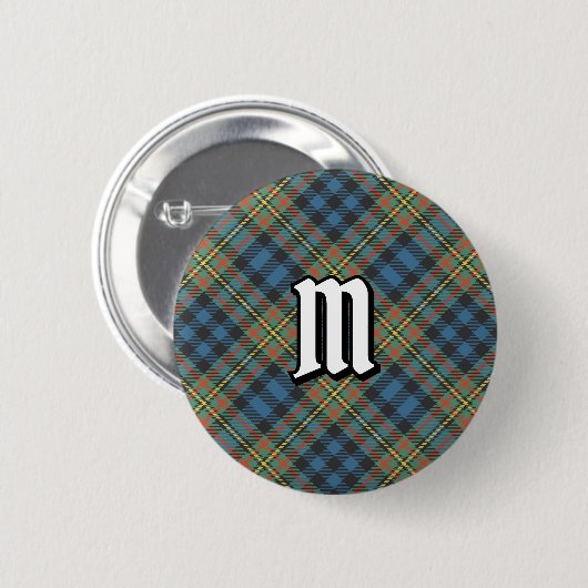 Clan MacLellan Ancient Tartan Button (Vorne & Hinten)