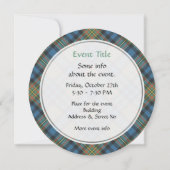 Clan MacLellan Ancient Tartan Einladung (Rückseite)