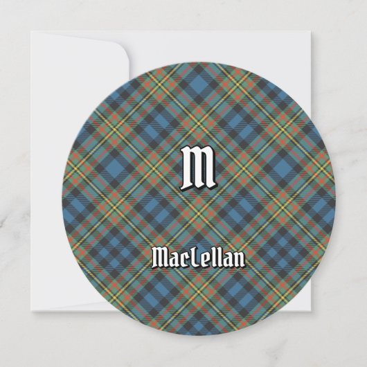 Clan MacLellan Ancient Tartan Einladung (Vorderseite)