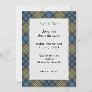 Clan MacLellan Ancient Tartan Einladung